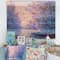 Designart - Winter Landscape With The RiverOriginal - Lake House Print on Natural Pine Wood